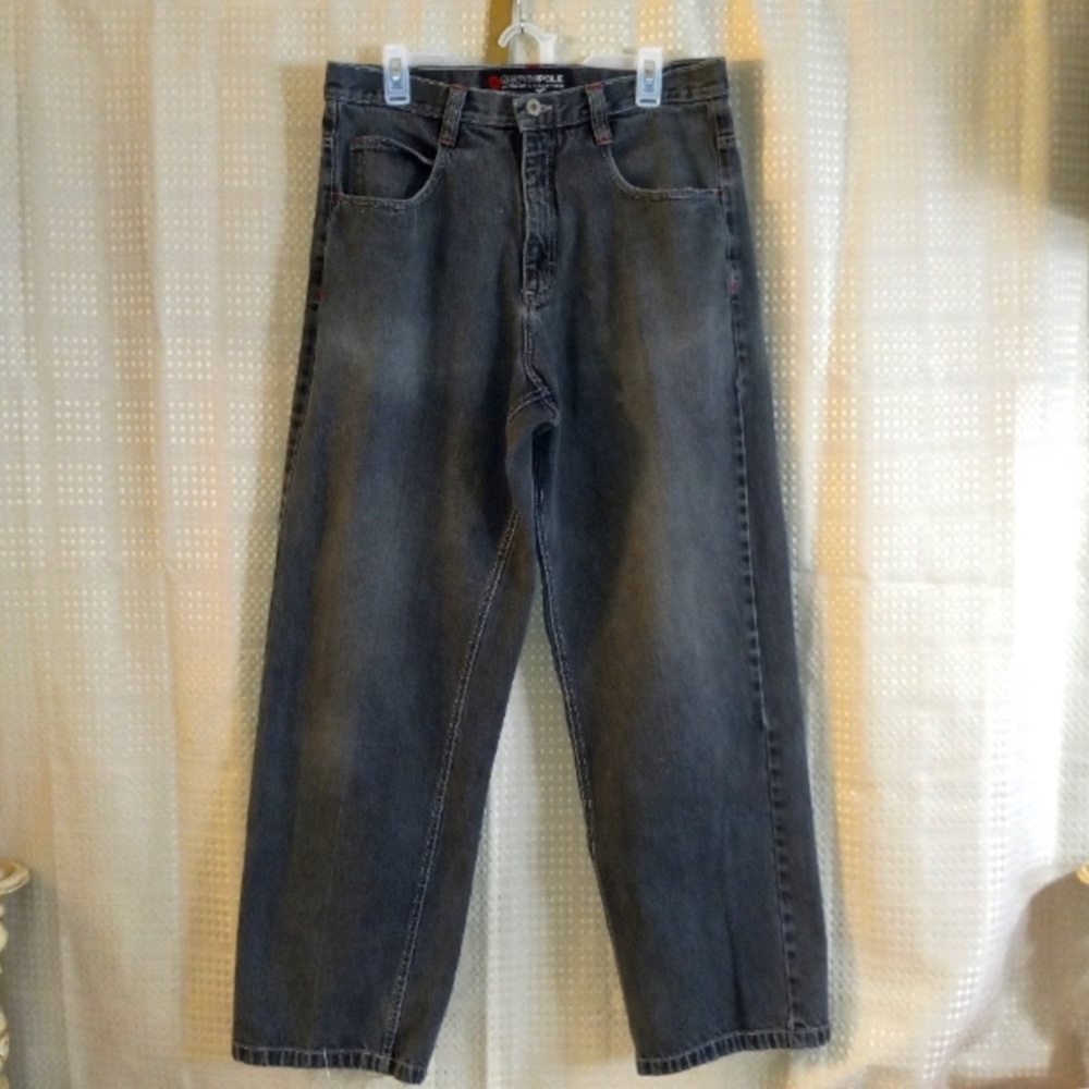 South pole light grey distressed jeans waist 34 length 32